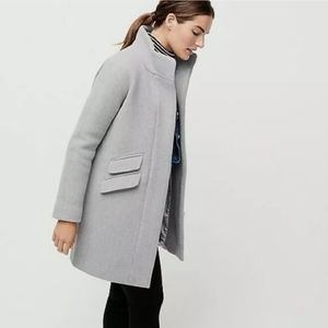 J Crew Stadium Cloth Nello Gori Cacoon Coat Grey